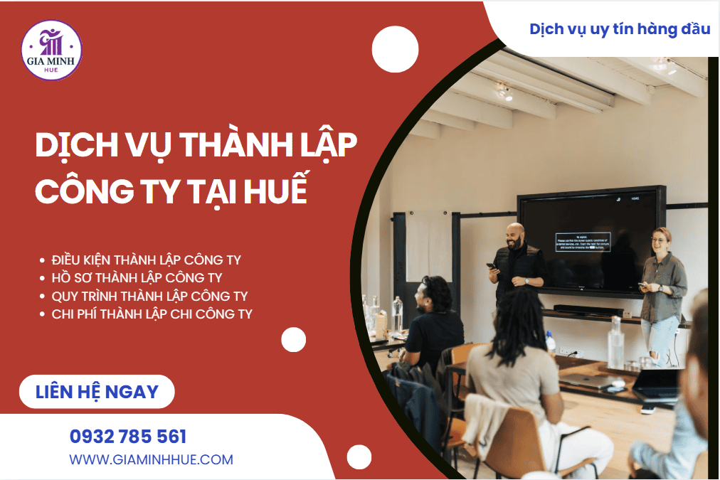 Dịch vụ thành lập công ty tại Huế trọn gói