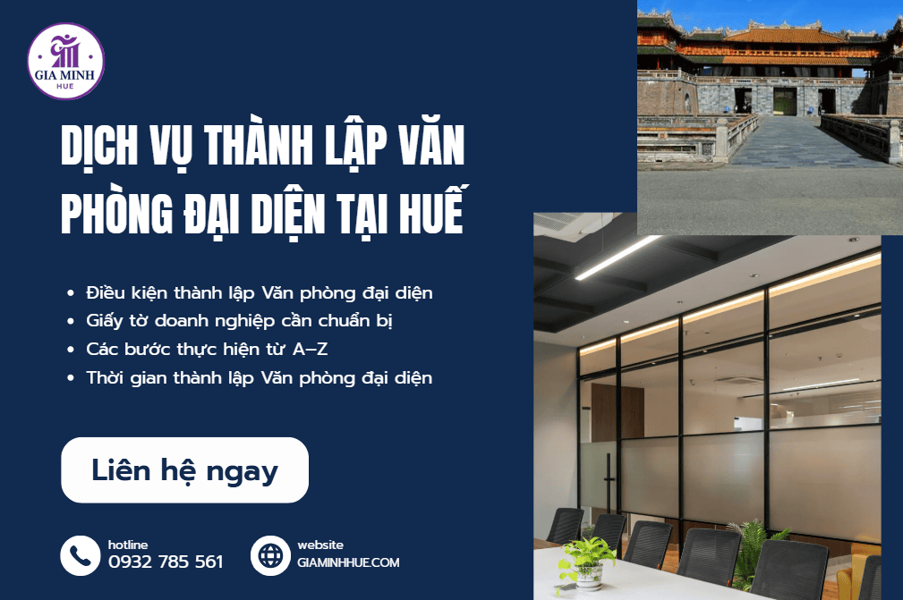 Dịch vụ thành lập văn phòng đại diện tại Huế